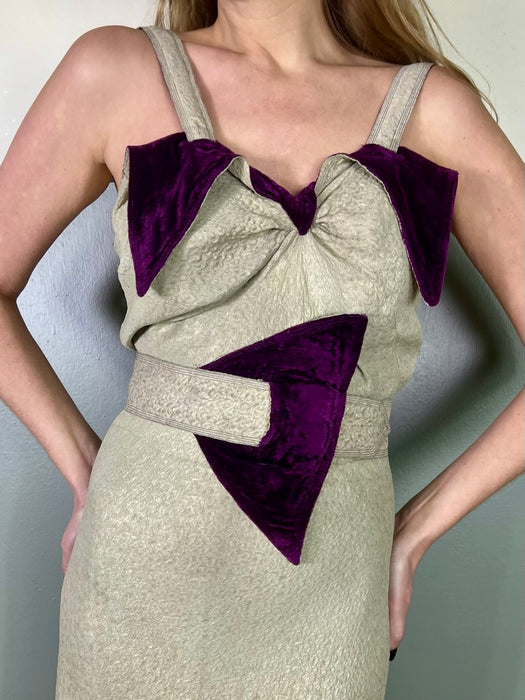 Katerina, original 20s lamé and velvet dress