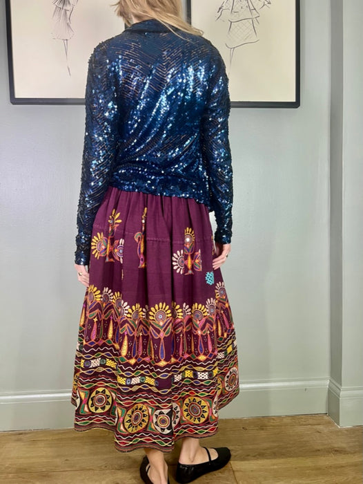 Medina, 70s Indian embroidered skirt
