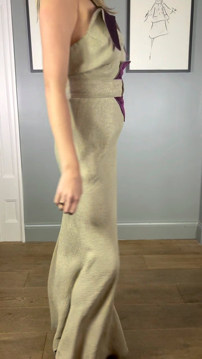 Katerina, original 20s lamé and velvet dress