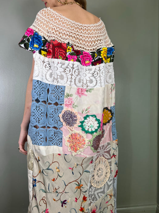 Cecile, patchwork parachute dress