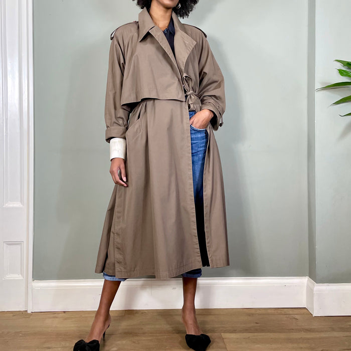 Anya, vintage taupe trenchcoat