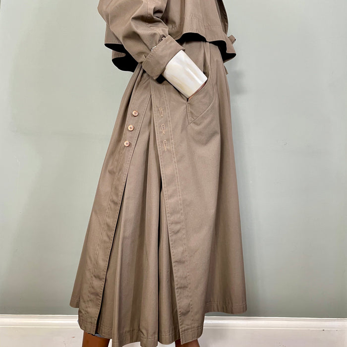 Anya, vintage taupe trenchcoat