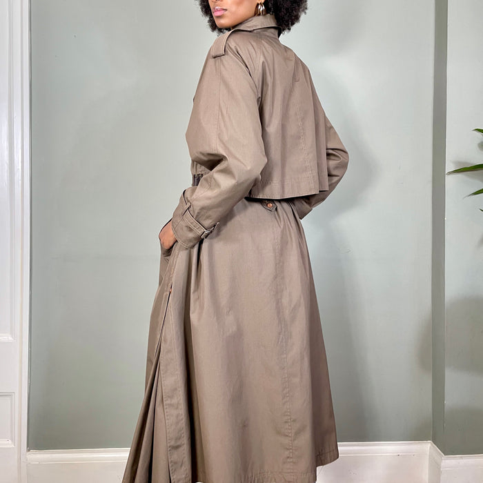 Anya, vintage taupe trenchcoat