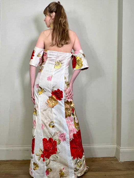 Birdie, Antique kimono embroidered gown