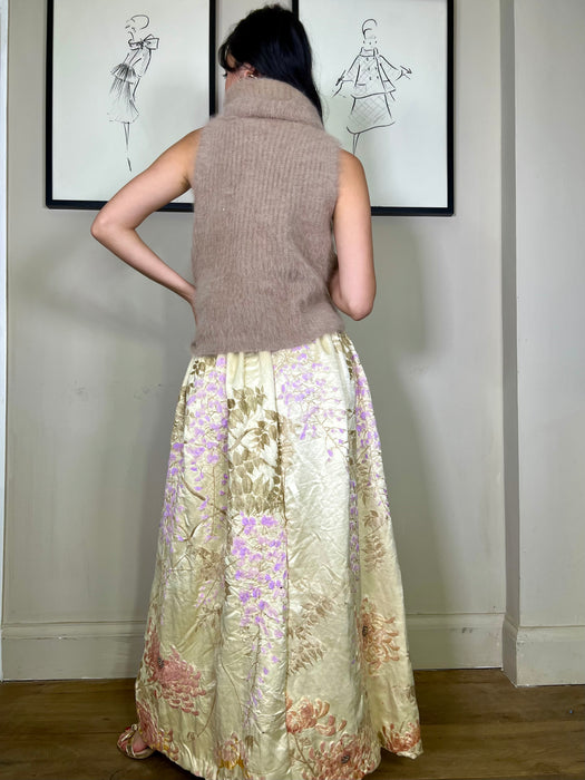 Bianca, Oriental floral embroidered skirt
