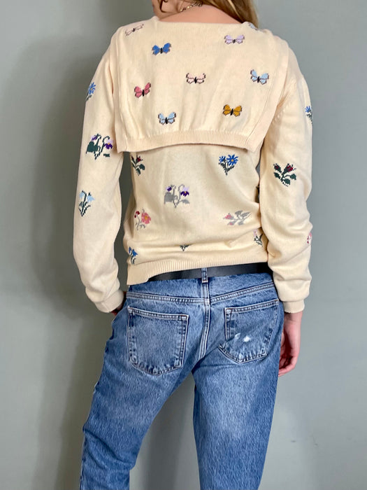 Josephina, Vintage Joseph Tricot floral cotton sweater