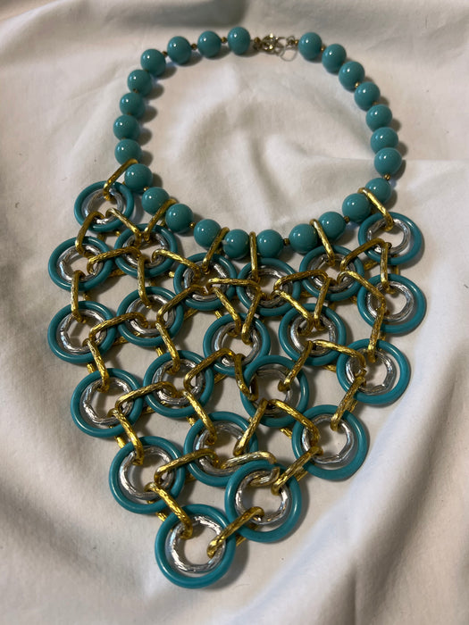 Ciara, turquoise beaded 60s original necklace