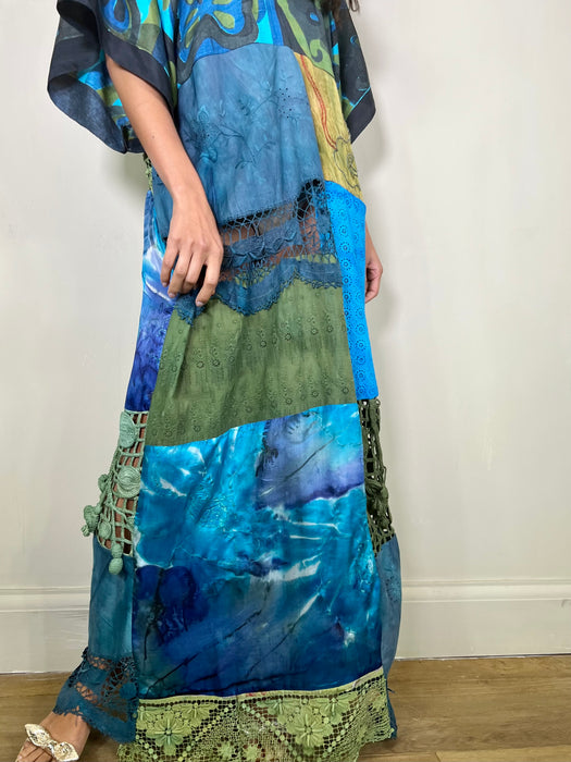 Esme, vintage patchwork parachute dress