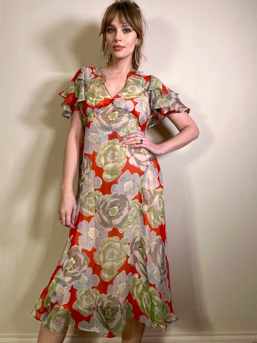 Livia, 30s floral print dress
