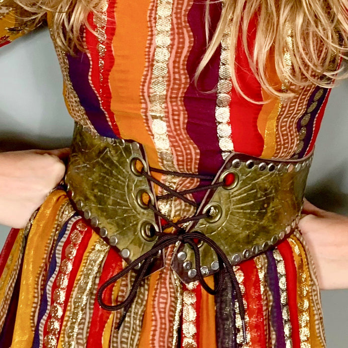Blair, Brutalist laced leather belt