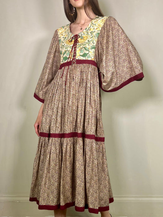 Wren, 70s mixed floral dress