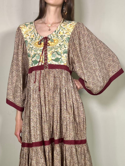 Wren, 70s mixed floral dress