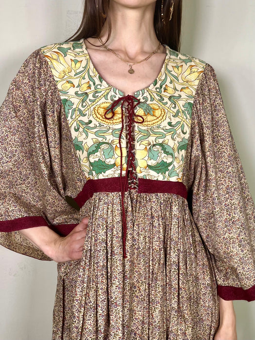 Wren, 70s mixed floral dress