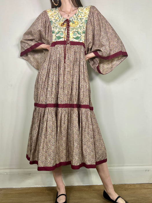 Wren, 70s mixed floral dress