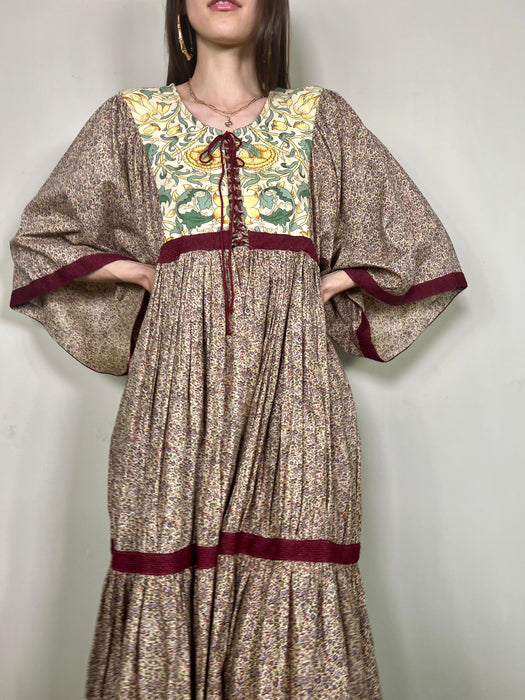 Wren, 70s mixed floral dress