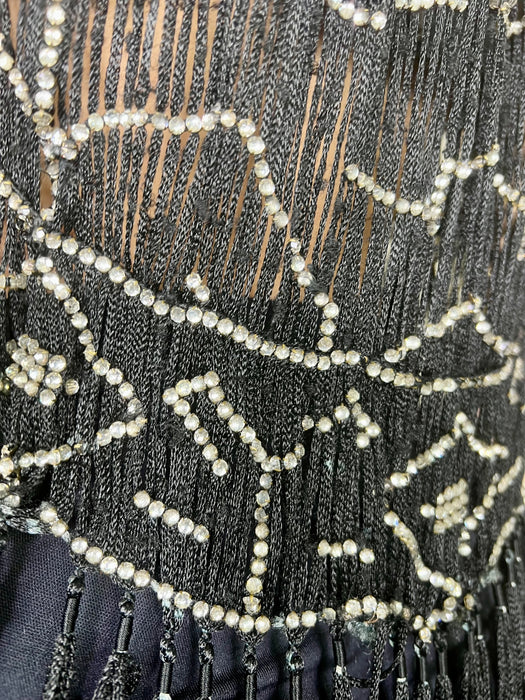 Eris, black and diamanté 20s tabard