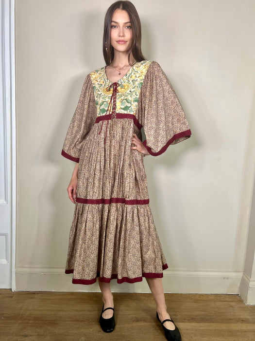 Wren, 70s mixed floral dress