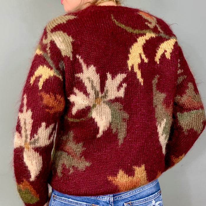 Astelle, mohair floral vintage sweater