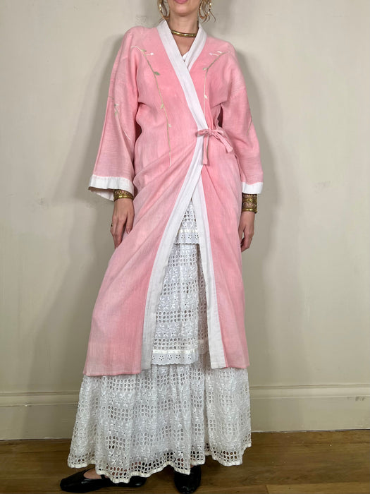 Vena, vintage pink cotton robe