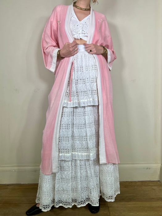 Vena, vintage pink cotton robe