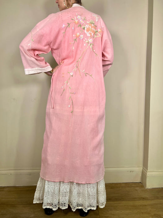 Vena, vintage pink cotton robe