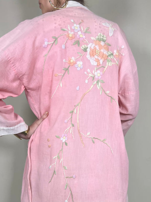 Vena, vintage pink cotton robe