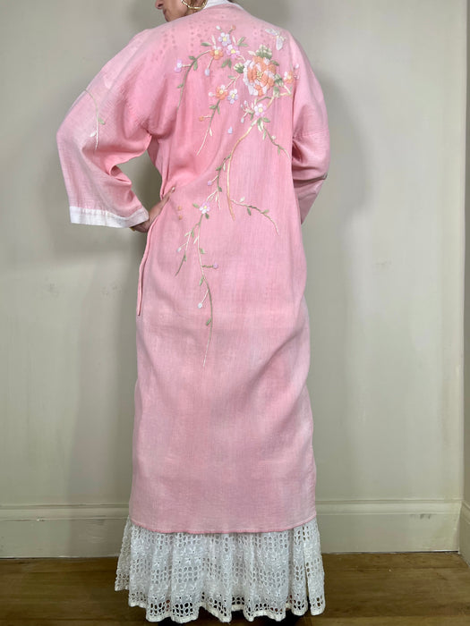 Vena, vintage pink cotton robe