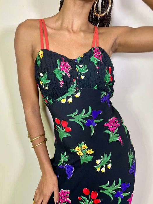 Lory, 30s sil, floral 30s dress