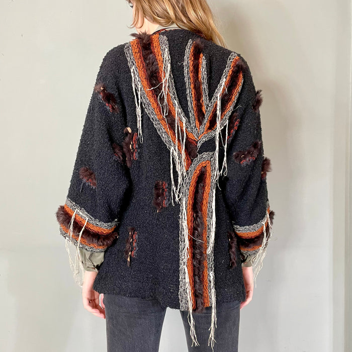 Appoline, Modenist fringed vintage cardigan