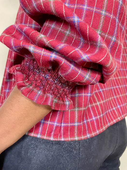Emma, plaid smock blouse