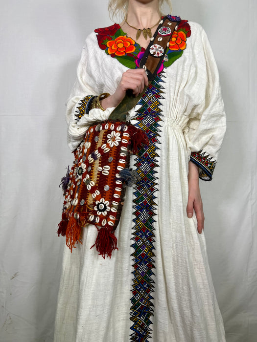 Magda, 70s cheesecloth embroidered Kaftan