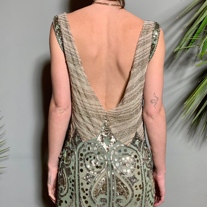 Bea 20s, beaded flapper dress