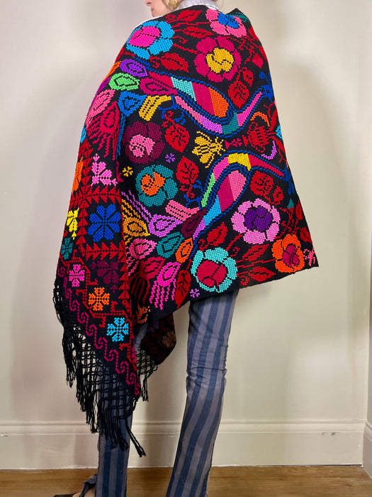 Pia, Mexican embroidered rebozo
