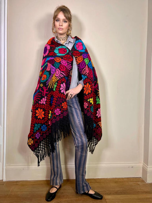 Pia, Mexican embroidered rebozo