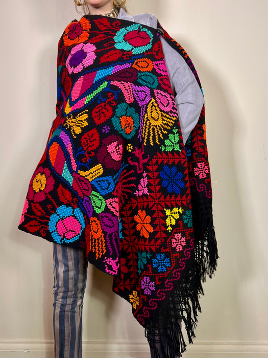 Pia, Mexican embroidered rebozo