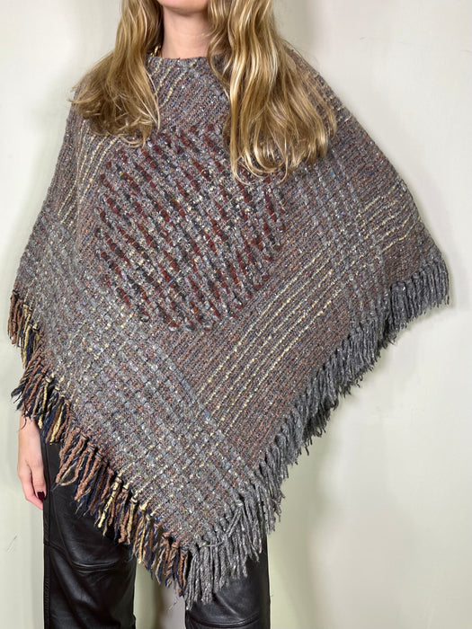 Astea, vintage lambswool fringed poncho