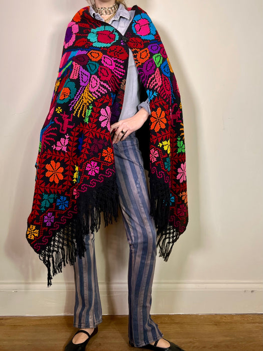 Pia, Mexican embroidered rebozo