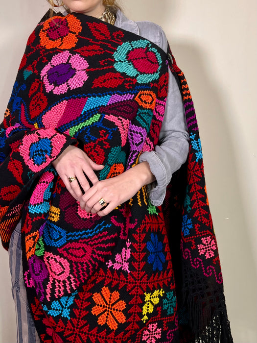 Pia, Mexican embroidered rebozo