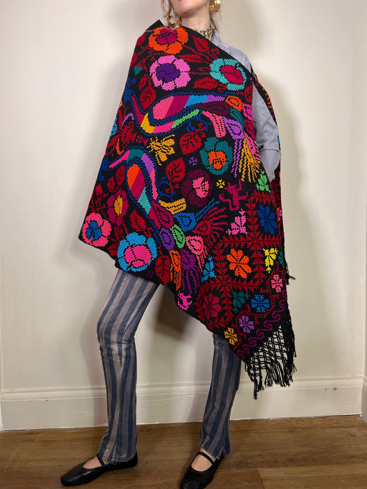 Pia, Mexican embroidered rebozo