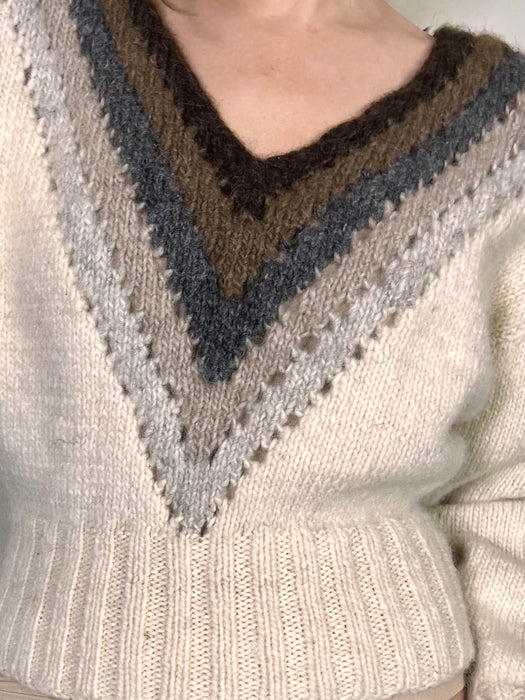 Clara, vintage hand-knit wool sweater
